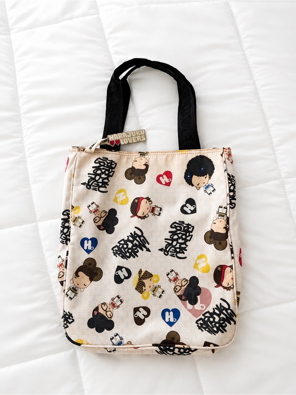 ❤️NWT Vintage Y2K Harajuku Lovers TOTE BAG ANIME HIP HOP